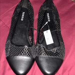 Torrid Black Mesh Flats